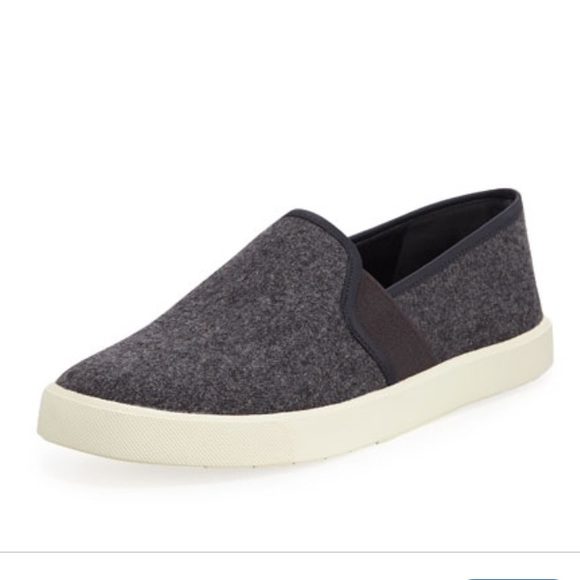 Vince Shoes - Vince Preston Felted Skate Slip-on Sneakers Gray